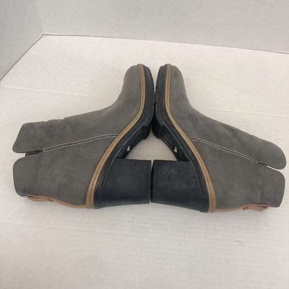 Dr Scholls Suede Finderkeeper Boots Womens Size 7M Gray Block Heel Ankle Booties - Picture 14 of 15